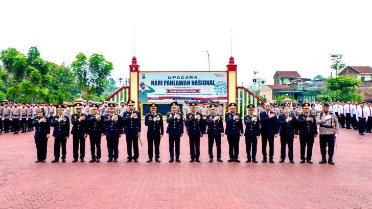 Harum Semangat Pahlawan di Langit Medan: Polda Sumut Teguhkan Tekad Indonesia Maju 2 Pahlawan