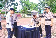 Mutasi Polres Langkat Bergulir: Pesan Haru Kapolres di Lapangan Jananuraga Polres Langkat